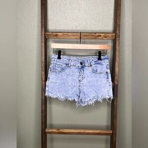 Rue21 Light Blue Frayed Jean Shorts